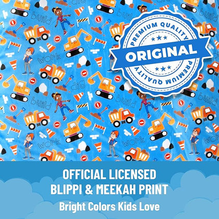 Jay Franco Kids Nap Mat with Embedded Pillow & Blanket – Soft 46"x20" Microfiber Sleeping Bag with Name Tag & Handle