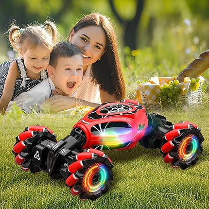 Spider Gesture Rc Car Hand Controlled Stunt Car, 4WD Drift Twist Off-Road Vehicle with Light Music, Birthday Xmas Gifts Suitable for 6-12 Year Boys and Girls
