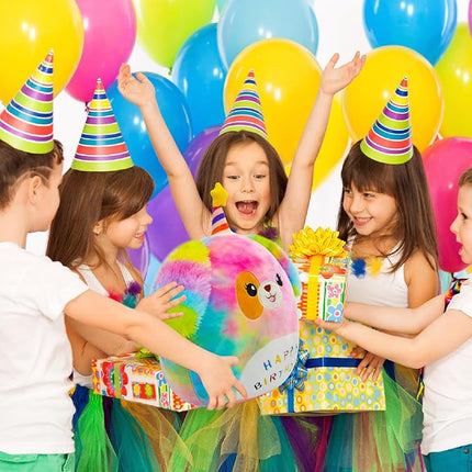 Dog Plush Toy 12 Inch Cute Unicorn Dog Birthday Stuffed Animal Soft Plushies Pillow Multicolour Doll Gifts for Kid Toddlers Home Room Decoration