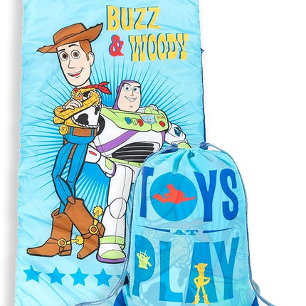 Jay Franco Disney Toy Story Slumber Sack - Cozy & Warm Kids Lightweight Slumber Bag - Featuring Woody and Buzz Lightyear (Official Disney Pixar Product)