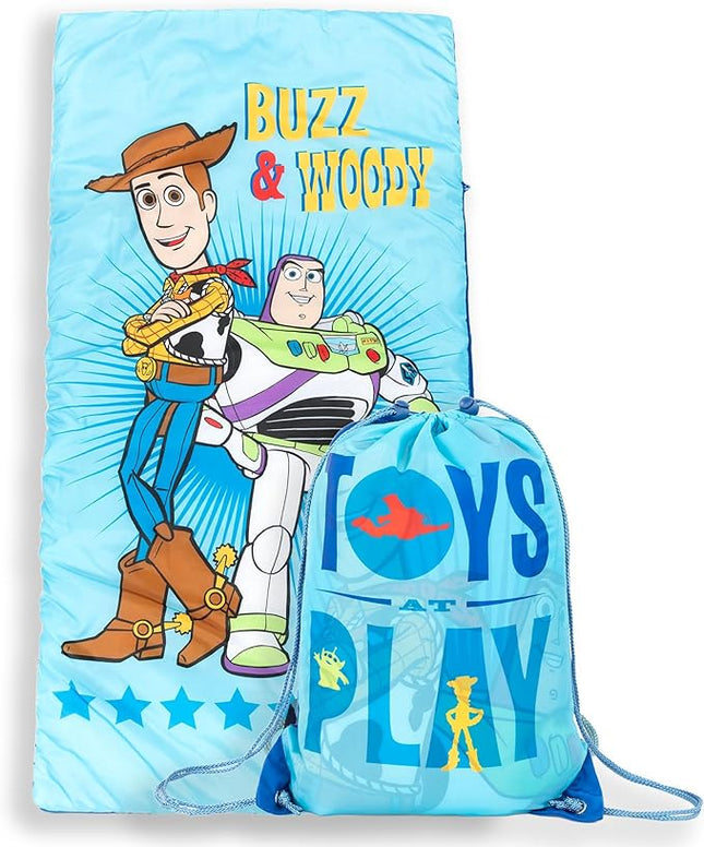 Jay Franco Disney Toy Story Slumber Sack - Cozy & Warm Kids Lightweight Slumber Bag - Featuring Woody and Buzz Lightyear (Official Disney Pixar Product)