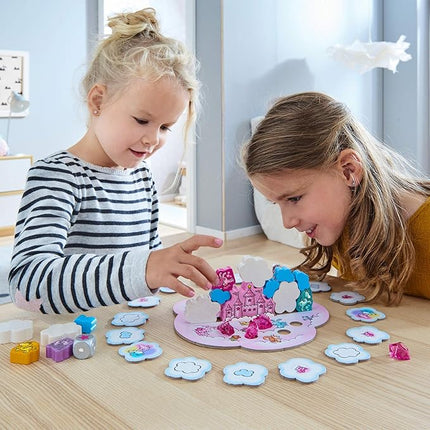 HABA Unicorn Glitterluck Cloud Stacking - Cooperative Kids Board Game - Unicorn Games and Unicorn Gifts- Ages 4+ Made in Germany