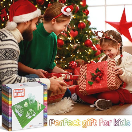 1100 Pieces Building Bricks, Compatible with Lego Classic Building Blocks Bulk with Baseplates, Doors Windows and Wheels, STEM Creative Construction Toys for 6 7 8 9 10 11 12 Year Old