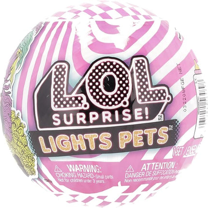 L.O.L. Surprise! Lights Pets with Real Hair & 9 Surprises including Black Light Surprises