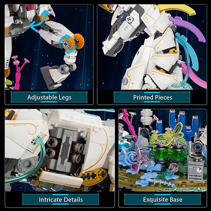 JMBricklayer Unicorn Building Sets for Adults with Lights 70008, Myth Art Creator Animals Display Ideas, Magical Rainbow Unicorn Home Decor, Building Toys Christmas Birthday Gifts for 14+(1492 PCS)