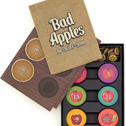 Bad Apples - Board Games - Family Games - Party Games - for Adults and Teens - Strategy - Bidding & Bluffing - Game Night
