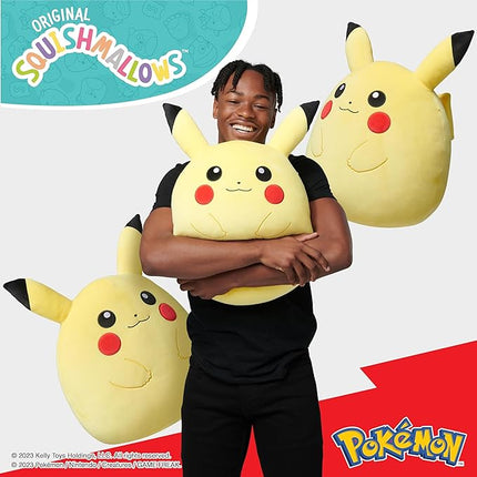 Squishmallows Pokemon 14-Inch Pikachu Plush - Add Pikachu to Your Squad, Ultrasoft Stuffed Animal Large Plush, Official Kelly Toy Plush