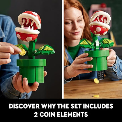 LEGO Super Mario Piranha Plant Building Sets for Adults - Mario Collectible for Men & Women, Ages 18+ Years - Gift for Christmas - Bedroom, Home Office, or Book Shelf Decor - 71426