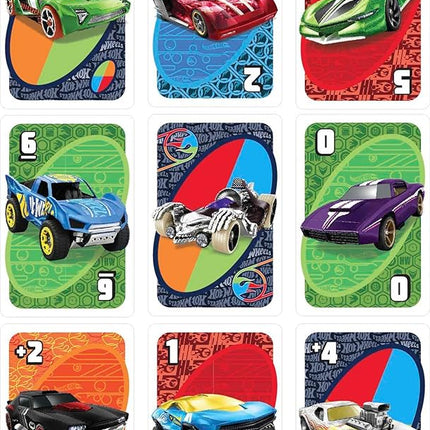 Hot Wheels UNO Matching Card Game Featuring 112 Cards with Hot Wheels Graphics, Game Night, Kids Gift Ages 7 Years & Older
