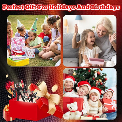 Assembly Completed T13 Action Figure，T13 mision 13 figuras originales 3D Printed Toys Nova 13 Action Figures Desktop Decorations for Game Lovers Toy (Black Red, 5.5 Inch)