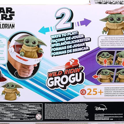 STAR WARS Wild Ridin' Grogu, The Child Animatronic Toy, Over 25 Sound and Motion Combinations, Toy for Kids Ages 4 and Up