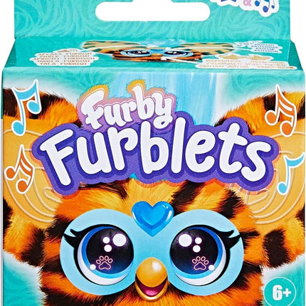 Furby Furblets Ty-Bee Mini Friend, Electronic Plush Toys for Girls & Boys, Orange Tiger, Speaks Furbish & Plays Music, Series 5, Back to School Gifts, Ages 6+
