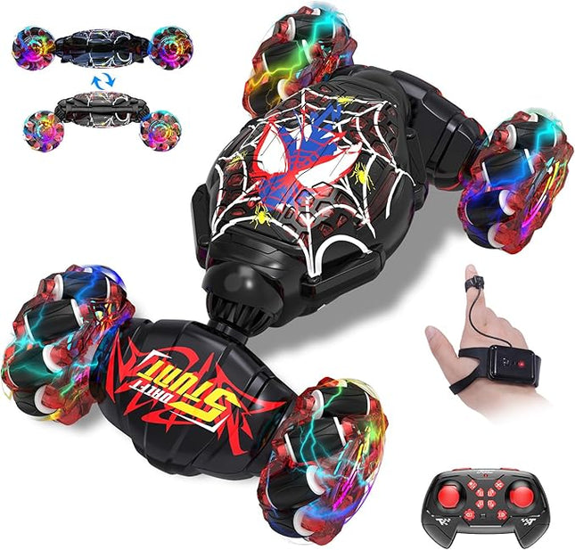 Nikuku Gesture Sensing RC Stunt Car - 4WD Hand Controlled Remote Control Car with 360° Rotation, 2.4GHz Drift Toy for Kids Ages 6 7 8-12 13 Year Olds - Best Birthday Gifts for Boys Girls