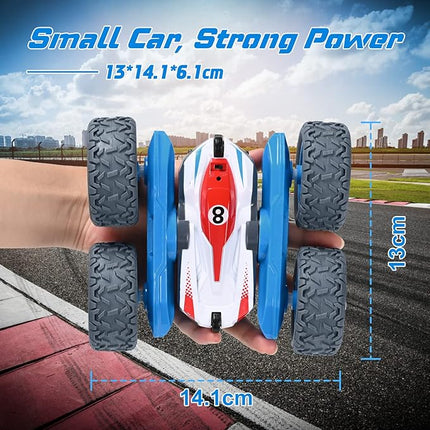 Remote Control Car, 4WD RC Cars Stunt Double Sided 360° Rotating 2 Batteries 2.4Ghz RC Truck with Headlight Birthday Gift for Boys 3 4 5 6 7 8 Year Old