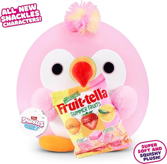Snackles Series 2 8-inch Snackle by ZURU Cuddly Squishy Comfort 8-inch Plush with Licensed Snack Brand Accessory (Tucan&Fruit-tella)
