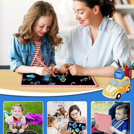 TEKFUN LCD Writing Tablet Doodle Board, 16 Inch Colorful Drawing Tablet Writing Pad,Toddler Toys for 3 4 5 6 7 8 9 Year Old Girls Boys Teen Adults,Birthday Gifts for Kids (Pink)