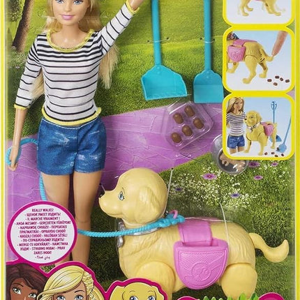 Barbie Walk and Potty Pup with Blonde Doll