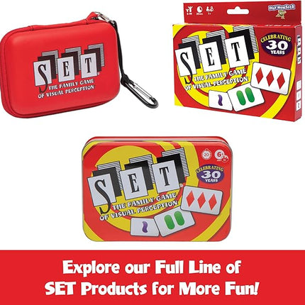 SET Card Games for Kids - Collectors Tin, Matching Game, Learning Games, Fun Family Games, Game Night, Travel Games, Memory Game, Learning Game, Multi-Player Card Game of Visual Perception, Ages 6+