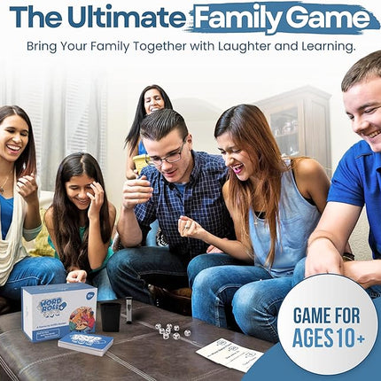 Merrimax - Word Roll Dice Game Word-Building Family for Kids and Adults/Party for Family Nights Entertaining for Adults, Dice for Kids (Card Games for All Ages)