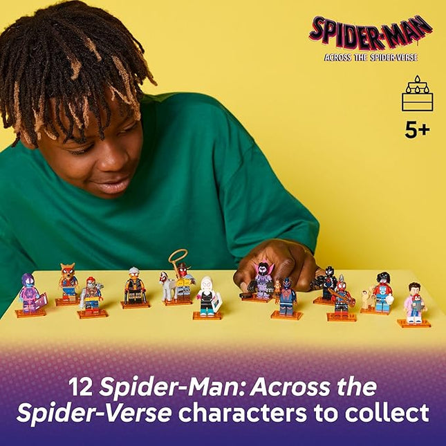 LEGO Minifigures Spider-Man: Across The Spider-Verse 6 Pack - Spider-Man Toys for Boys & Girls, Ages 5+ - Pretend Play Action Figures for Kids - Gift for Birthdays - 66797