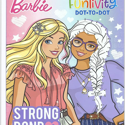 Activity Book Barbie Funtivity Dot-to-Dot Activity & Coloring Book Set for Kids Toddlers - Set of 2 Books 'Bright Ideas' & 'Strong Bond'