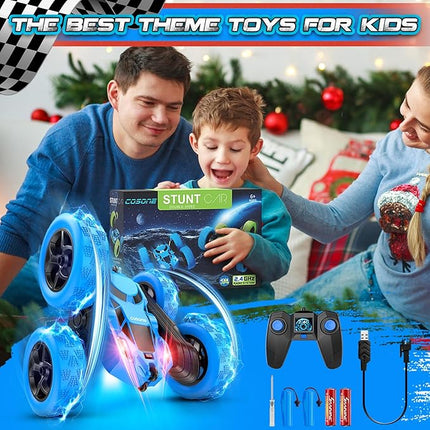 cosone Remote Control Car RC Cars for Kids Toys Rechargeable 360° Rotating 2.4Ghz RC Stunt Car for Kids Birthday Gift for 6 Years Old Boys Toys 6 7 8 9 10 Years Old Boy Gift Ideas