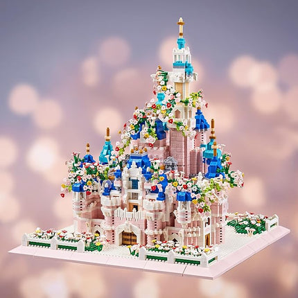 Architecture Castle with Flower Series Micro Blocks Building Sets for Adults and Teens, 4000+ PCS Bricks Building Blocks - Upgrade Version