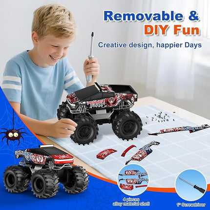 Amphibious Remote Control Car, 1:18 Waterproof Monster Truck Toys RC Cars, 2.4GHz RC Trucks 4WD All Terrain Off-Road Pickup, Kids Christmas Birthday Presents for Boy Girl Toys Age 6 7 8 9 10 11 12
