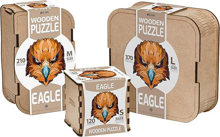 Eco-Wood-Art Wooden Puzzle - Eagle S | Majestic Bird Jigsaw Puzzle for Adults | 3D Eagle Decor | 120 Intricate Pieces | Eco-Friendly Home Decor Gift