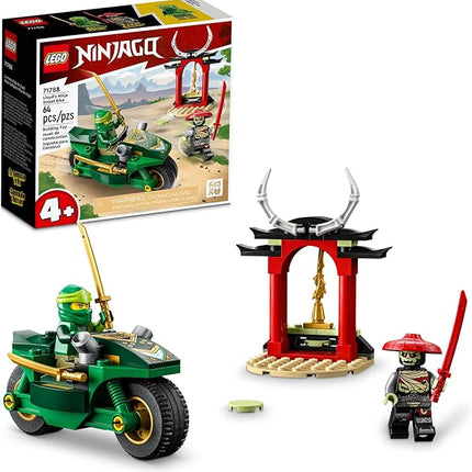 LEGO NINJAGO Lloyd’s Ninja Street Bike, Ninja Motorcycle Toy Building Kit, Easy-to-Build Beginners Learning Set for Pretend Play, Ninja Gift Idea for Preschool Kids, Boys and Girls Age 4+, 71788