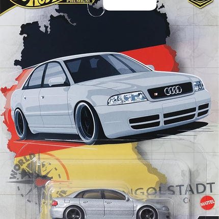 Hot Wheels Premium Car Culture Collectible Toy Car, 1:64 Scale Die-Cast Audi S$ Quattro, World Tour Vehicle with Real Riders Tires