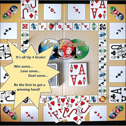 Up 4 Grabs – The Wild Card-Playing Board Game Packed with Twists and Turns – Classic Family & Adult Game Night Fun