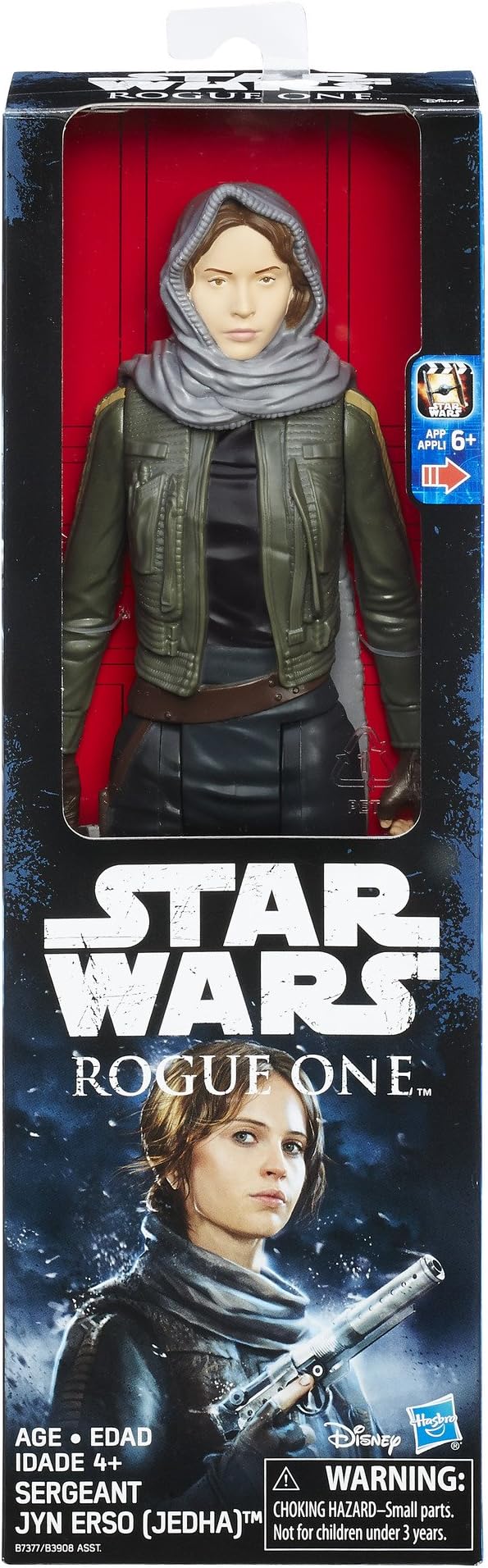 Star Wars Rogue One 12-Inch Sergeant Jyn Erso Figure, Black/Green, B3908, 2 pack