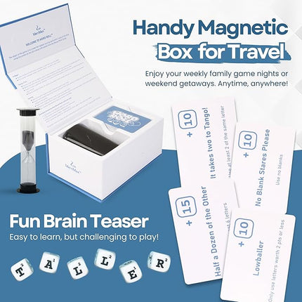 Merrimax - Word Roll Dice Game Word-Building Family for Kids and Adults/Party for Family Nights Entertaining for Adults, Dice for Kids (Card Games for All Ages)