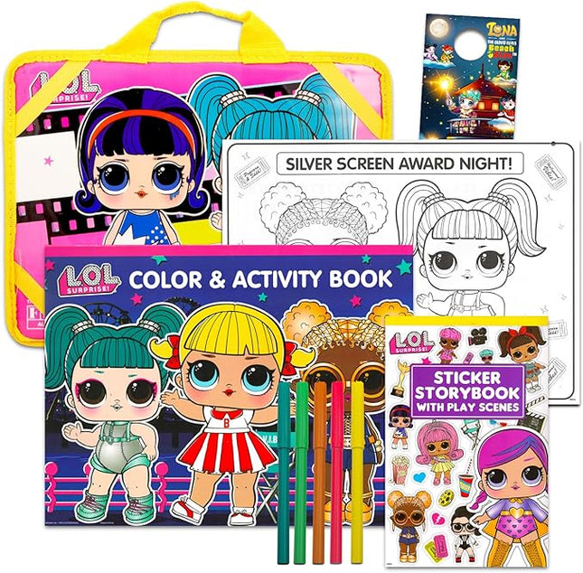 LOL Dolls Ultimate Lap Desk Activity Set - Bundle with LOL Dolls Coloring Books, Stickers, Games, Puzzles, Drawing and More (LOL Dolls Activities for Girls, Kids)