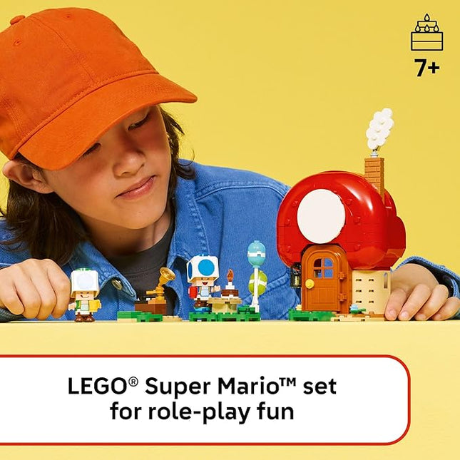 LEGO Super Mario Party at Toad’s House Building Toy - Pretend Play Set for Boys & Girls, Ages 7+ - Kids Building Blocks with Digital Action & 2 Toad Toy Figures - Gift Idea for Birthdays - 72041