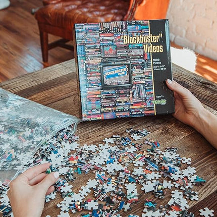 Blockbuster Era 1000-Piece Jigsaw Puzzle, Brain Teaser for Kids and Adults | 28 x 20 Inches