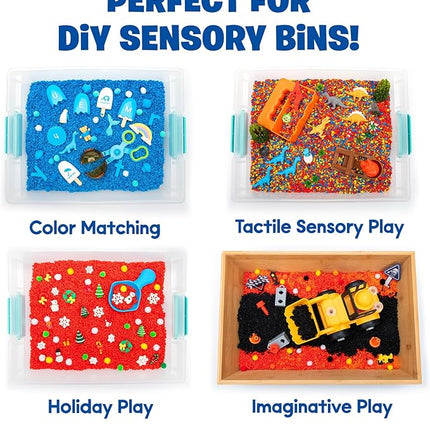 Educational Insights Pluffle 4-Pack - Sensory Bin Foam Set, No Mess Alternative to Sand Toys & Slime for Toddlers at Home or in The Classroom, Fun Sensory Table Filler, Gift for Kids Ages 3+