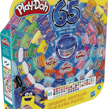 Play-Doh Ultimate Color Collection 65-Pack of Modeling Compound, Non-Toxic, 1-Ounce Fun Size Cans, Includes Sapphire, Sparkle, Confetti, Metallic Colors, and Color Burst (Amazon Exclusive)