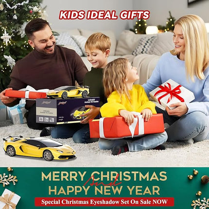 Remote Control Car for Lamborghini, Officially Licensed 1:16 Scale Lambo Hobby Rc Cars with Headlight, 2.4GHz Race Car Toys for Boy Girl 4-12 Years Old, 12Km/h, Birthday Gift