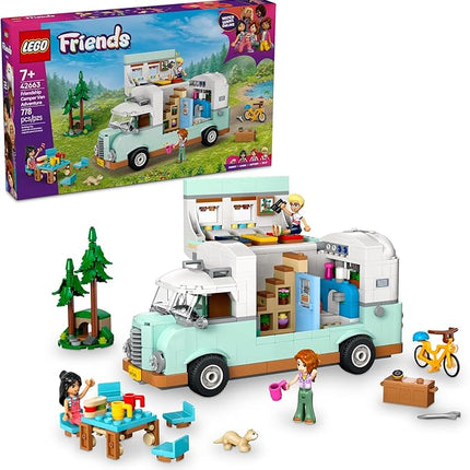 LEGO Friends Friendship Camper Van Adventure Toy Building Set - Pretend Play Set for Kids, Girls and Boys, Ages 7+ - Gift Idea for Birthday - with 3 Minidolls and Ferret Figure - 42663