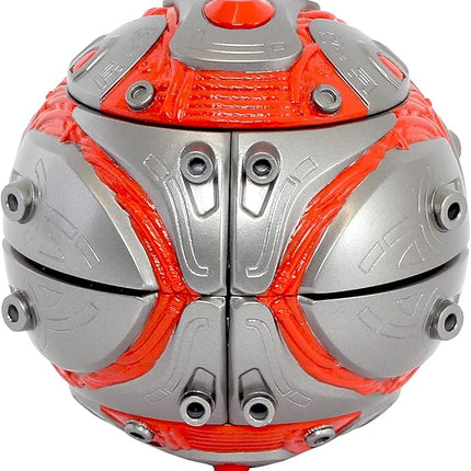 Giga Bots - Blaze | Energy Core Transforms Into 13 Inch Action Figure | Leader of The Scourage | Unique Toy Combat Attachments and Skills | Includes 33 Buildable Pieces