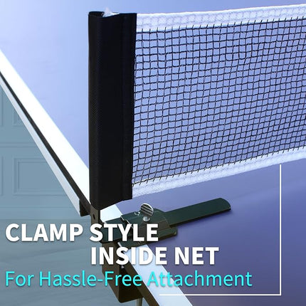 Table Tennis Table 4.5 FT / 6 FT / 8 FT / 9 FT Foldable Portable Ping Pong Table with 2 Table Tennis Paddles 3 Balls and Net for Indoor Outdoor Games