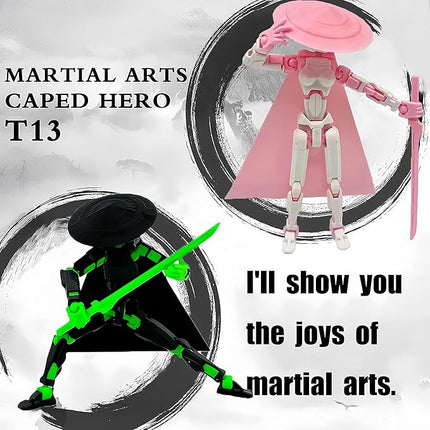 4 Packs Titan 13 Action Figure Set (Assembly Completed) 3D Printed Figure Dummy T13 Multi-Jointed Movable, Titan 13 Robot Action Figure, Christmas Birthday Valentine Classroom Students Gift