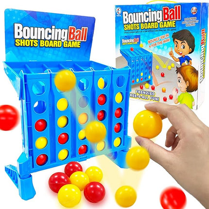 Table Bounce Balls Shots Game,Point Games Bounce 4 in a Row,Bounce Ball Party Game for Kids Games and Gifts