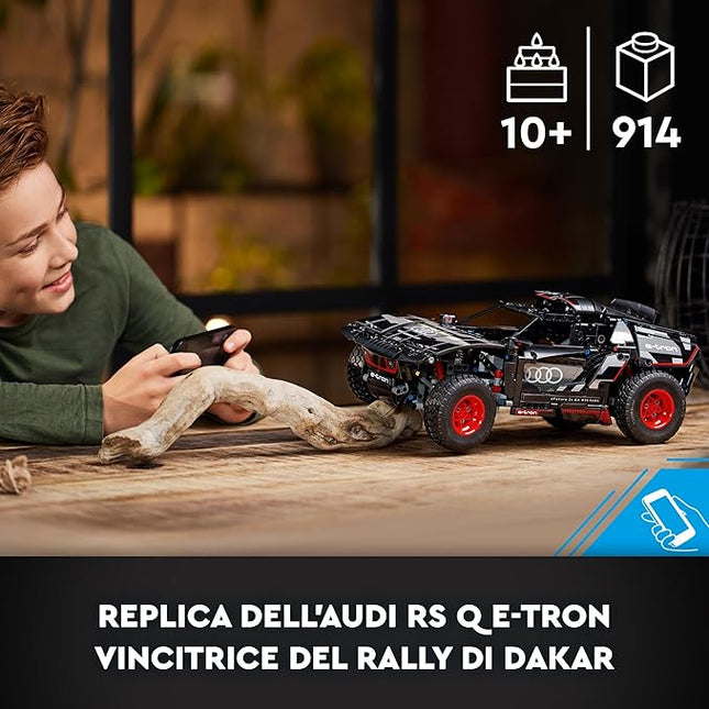 LEGO Technic Audi RS Q e-tron 42160 Advanced Building Kit for Kids Ages 10 and Up, This Remote Controlled Car Toy Features App-Controlled Steering and Makes a Great Gift for Kids Who Love Engineering