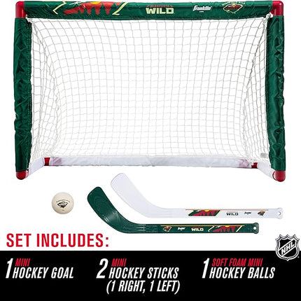 Franklin Sports NHL Mini Hockey Set - Kids Indoor Knee Hockey Goal, Ball, + 2 Stick Combo - Youth Team Indoor Toy Set - Official - Ages 3+