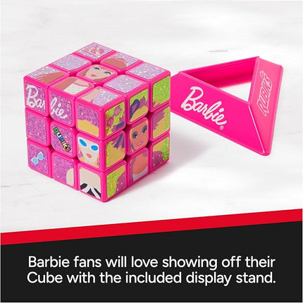 Rubik’s Cube, Barbie Cube, Celebrate Barbie’s 50th Anniversary, Problem-Solving Brain Teaser, Classic Color-Matching Puzzle, Fidget Toy, Sensory Puzzle for Adults, Teens, Kids, for Ages 8 & Up