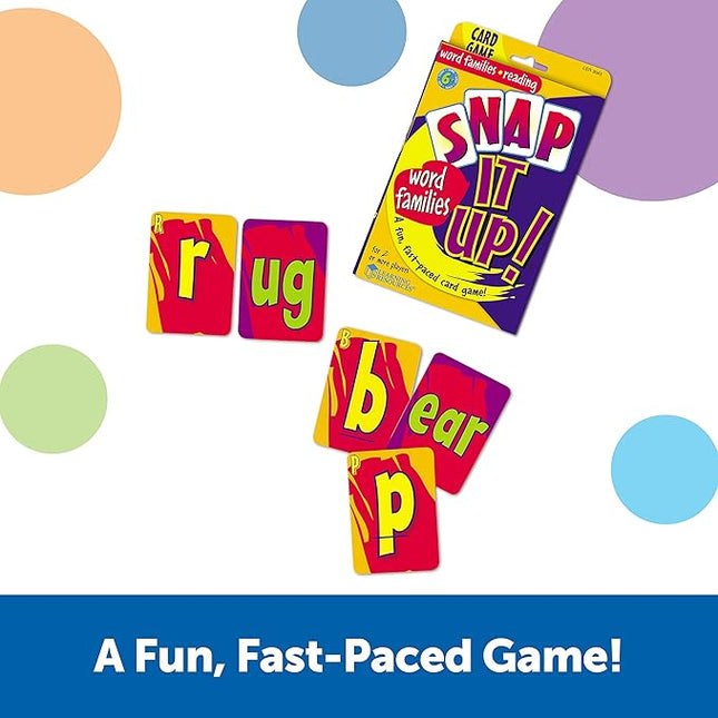 Learning Resources Snap It Up Phonics - Reading Card Game, Sight Words Flash Cards, Phonics Family Board, ABC Classroom Must Haves, Toddler Activities, Homeschool Supplies, Montessori