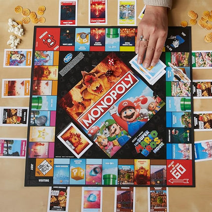 Monopoly The Super Mario Bros. Movie Edition Kids Board Game, Family Games for Super Mario Fans, Ages 8+ (Amazon Exclusive)